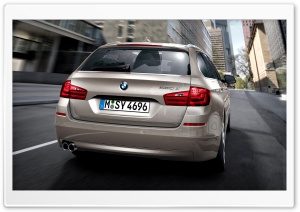 BMW 5 Series Touring F11 In Milano Beige   Rear View Ultra HD Wallpaper for 4K UHD Widescreen desktop, tablet & smartphone