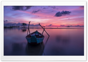 Boat at Sunrise Ultra HD Wallpaper for 4K UHD Widescreen desktop, tablet & smartphone