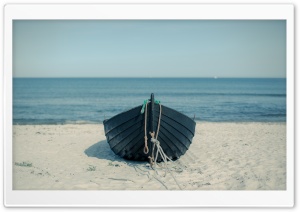 Boat On The Beach Ultra HD Wallpaper for 4K UHD Widescreen desktop, tablet & smartphone
