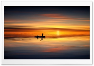 Boating, Sunset Ultra HD Wallpaper for 4K UHD Widescreen desktop, tablet & smartphone