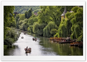 Boats in Tubingen Ultra HD Wallpaper for 4K UHD Widescreen desktop, tablet & smartphone