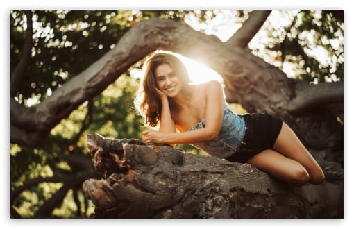 Boho Woman on a Tree UltraHD Wallpaper for UHD 16:9 ; HD 16:9 ; UltraWide 21:9 24:10 ; Widescreen 16:10 ; Fullscreen 3:2 ; Tablet 1:1 ; Mobile 9:16 ;