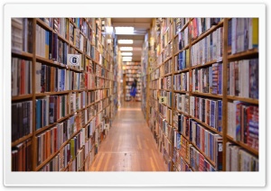 Bookshelves Ultra HD Wallpaper for 4K UHD Widescreen desktop, tablet & smartphone