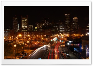 Boston Night Traffic Ultra HD Wallpaper for 4K UHD Widescreen desktop, tablet & smartphone