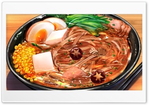 Bowl of Ramen Ultra HD Wallpaper for 4K UHD Widescreen Desktop, Lockscreen, Screensaver, TV, Tablet, Smartphone