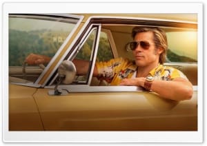 Brad Pitt in Once Upon a Time in Hollywood 4K UHD Wallpaper for Widescreen and UltraWide Desktop, UltraHD TV, Smartphone, Tablet
