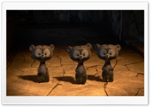 Brave Triplet Bear Cubs Ultra HD Wallpaper for 4K UHD Widescreen desktop, tablet & smartphone