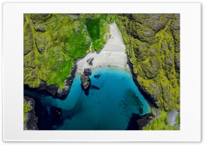 Breaclete Aerial Beach Scotland 4K UHD Wallpaper for Widescreen and UltraWide Desktop, UltraHD TV, Smartphone, Tablet