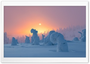 Breathtaking Winter View at Sunset Ultra HD Wallpaper for 4K UHD Widescreen desktop, tablet & smartphone