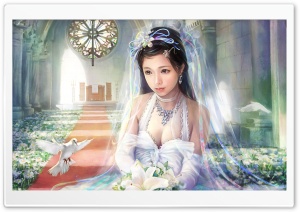 Bride Painting Ultra HD Wallpaper for 4K UHD Widescreen desktop, tablet & smartphone