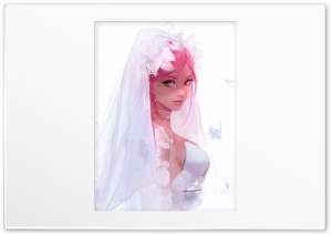 bride portrait sketch Ultra HD Wallpaper for 4K UHD Widescreen desktop, tablet & smartphone