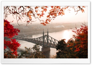 Bridge Autumn View Ultra HD Wallpaper for 4K UHD Widescreen Desktop, Lockscreen, Screensaver, TV, Tablet, Smartphone