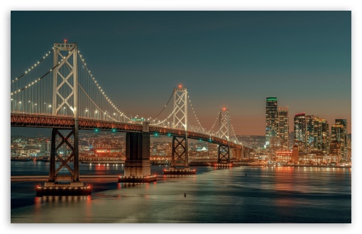Bridge, City, Night Lights, Urban, Travel, Visit UltraHD Wallpaper for UHD 16:9 ; HD 16:9 ; UltraWide 21:9 24:10 ; Widescreen 16:10 5:3 ; Fullscreen 4:3 5:4 3:2 ; Tablet 1:1 ;