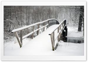 Bridge Covered In Snow Ultra HD Wallpaper for 4K UHD Widescreen desktop, tablet & smartphone