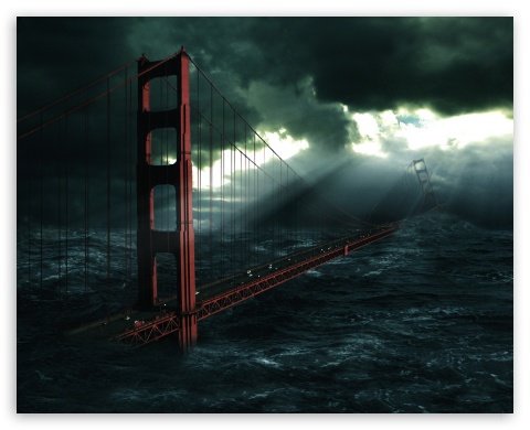 Bridge, Dramatic UltraHD Wallpaper for Fullscreen 5:4 ;