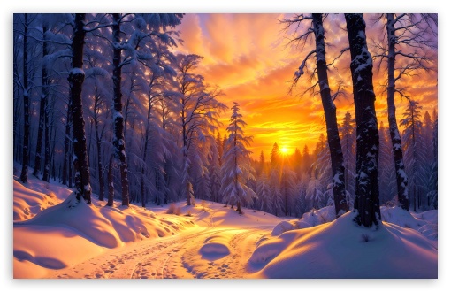 Bright Sunrise, Winter Landscape Art UltraHD Wallpaper for UHD 16:9 ; HD 16:9 ; UltraWide 21:9 24:10 ; Widescreen 16:10 5:3 ; Fullscreen 4:3 5:4 3:2 ; Tablet 1:1 ; Mobile 9:16 9:19.5 9:20 9:21 9:22 10:16 2:3 3:5 3:4 ;