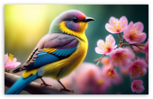 Brightly Colored Songbird Digital Art UltraHD Wallpaper for UHD 16:9 2160p 1440p 1080p 900p 720p ; 8K UHD TV 16:9 Ultra High Definition 2160p 1440p 1080p 900p 720p ; UltraWide 21:9 24:10 ; Widescreen 16:10 5:3 WHXGA WQXGA WUXGA WXGA WGA ; Fullscreen 4:3 5:4 3:2 UXGA XGA SVGA QSXGA SXGA DVGA HVGA HQVGA ( Apple PowerBook G4 iPhone 4 3G 3GS iPod Touch ) ; Tablet 1:1 ;