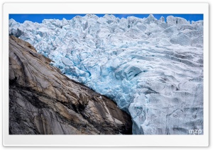 Brikdalsbreen, Glacier, Briksdal Glacier, Norway, Ice, Mountain, Rock 4K UHD Wallpaper for Widescreen and UltraWide Desktop, UltraHD TV, Smartphone, Tablet