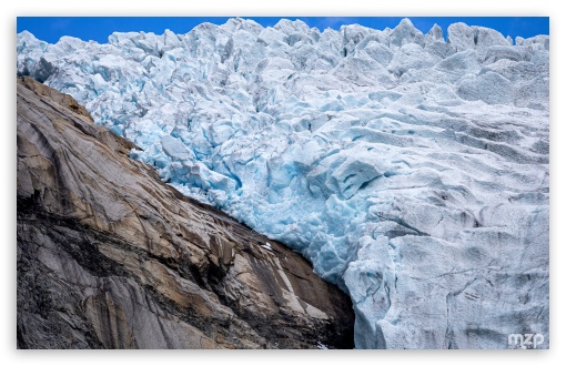 Brikdalsbreen, Glacier, Briksdal Glacier, Norway, Ice, Mountain, Rock UltraHD Wallpaper for UHD 16:9 ; HD 16:9 ; UltraWide 21:9 24:10 ; Widescreen 16:10 5:3 ; Fullscreen 4:3 5:4 3:2 ; Tablet 1:1 ;