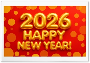 Brilliance of 2026 Happy New Year 4K UHD Wallpaper for Widescreen and UltraWide Desktop, UltraHD TV, Smartphone, Tablet