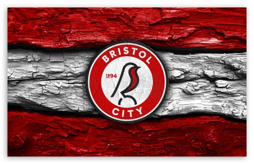 Bristol City FC Wooden Logo UltraHD Wallpaper for Widescreen 16:10 ;