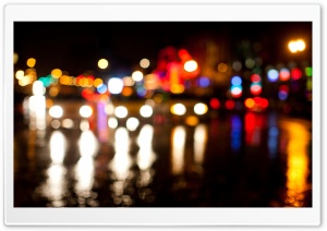 Broadway Night Bokeh Ultra HD Wallpaper for 4K UHD Widescreen desktop, tablet & smartphone