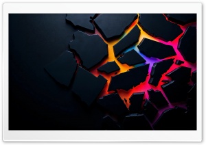 Broken Black Background, Colorful Contrast 4K UHD Wallpaper for Widescreen and UltraWide Desktop, UltraHD TV, Smartphone, Tablet