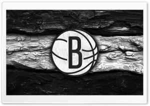 Brooklyn Nets Wooden Logo 4K UHD Wallpaper for Widescreen and UltraWide Desktop, UltraHD TV, Smartphone, Tablet