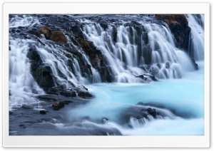 Bruarfoss Waterfall in Iceland 4K UHD Wallpaper for Widescreen and UltraWide Desktop, UltraHD TV, Smartphone, Tablet