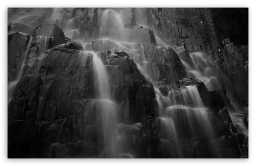 Brudslojan Waterfall Sweden Black and White UltraHD Wallpaper for UHD 16:9 ; HD 16:9 ; UltraWide 21:9 24:10 32:9 32:10 ; Widescreen 16:10 ; Tablet 1:1 ; Mobile 9:16 9:19.5 9:20 9:21 9:22 ; Dual 16:10 16:9 ;