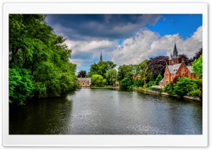 Brugge Belgium Kasteel Beauvigne Minnewater Park Ultra HD Wallpaper for 4K UHD Widescreen desktop, tablet & smartphone