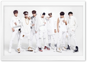 BTS Members in White 4K UHD Wallpaper for Widescreen and UltraWide Desktop, UltraHD TV, Smartphone, Tablet