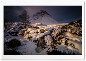 Buachaille Etive Mor Mountain Winter Snow, Highlands of Scotland Ultra HD Wallpaper for 4K UHD Widescreen desktop, tablet & smartphone