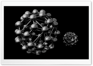 Buckminsterfullerene Model Ultra HD Wallpaper for 4K UHD Widescreen desktop, tablet & smartphone