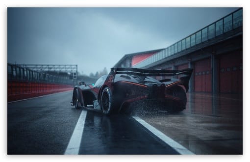 Bugatti Bolide High Speed Wet Track Performance UltraHD Wallpaper for UHD 16:9 ; HD 16:9 ; UltraWide 21:9 24:10 32:9 32:10 ; Widescreen 16:10 ; Fullscreen 3:2 ; Tablet 1:1 ; Dual 16:10 16:9 ;