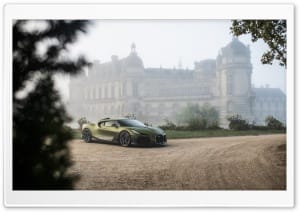 Bugatti Brouillard One Off at Chantilly Castle 4K UHD Wallpaper for Widescreen and UltraWide Desktop, UltraHD TV, Smartphone, Tablet