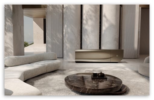 Bugatti Home Luxury Interior With Hidden TV UltraHD Wallpaper for UHD 16:9 ; HD 16:9 ; UltraWide 21:9 24:10 ; Widescreen 16:10 ;