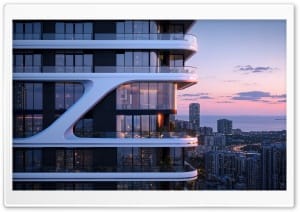 Bugatti Residences Miami Luxury Penthouse 4K UHD Wallpaper for Widescreen and UltraWide Desktop, UltraHD TV, Smartphone, Tablet