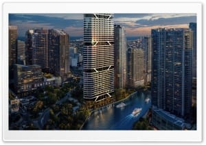 Bugatti Residences Miami Luxury Skyscraper 4K UHD Wallpaper for Widescreen and UltraWide Desktop, UltraHD TV, Smartphone, Tablet