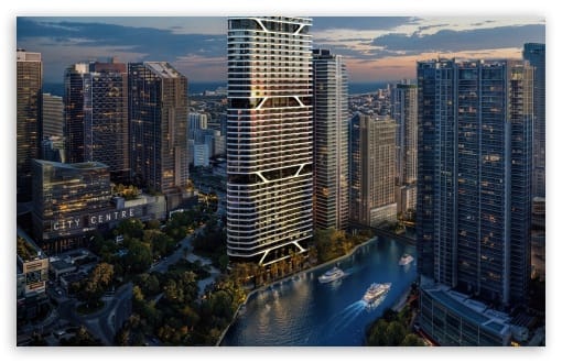 Bugatti Residences Miami Luxury Skyscraper UltraHD Wallpaper for UHD 16:9 ; HD 16:9 ; UltraWide 21:9 24:10 32:9 32:10 ; Widescreen 16:10 ; Tablet 1:1 ; Mobile 9:16 9:19.5 9:20 9:21 9:22 ; Dual 16:10 16:9 ;