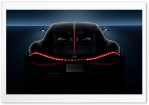 Bugatti Tourbillon Hybrid Sports Car Rear View 4K UHD Wallpaper for Widescreen and UltraWide Desktop, UltraHD TV, Smartphone, Tablet
