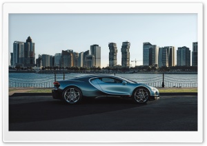 Bugatti Tourbillon Hypercar, Doha Cityscape 4K UHD Wallpaper for Widescreen and UltraWide Desktop, UltraHD TV, Smartphone, Tablet