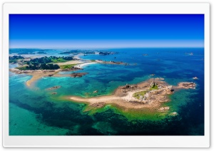 Bugueles Cotes dArmor Brittany Breton Islands Drone Seascape 4K UHD Wallpaper for Widescreen and UltraWide Desktop, UltraHD TV, Smartphone, Tablet