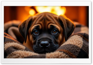 Bullmastiff Puppy 4K UHD Wallpaper for Widescreen and UltraWide Desktop, UltraHD TV, Smartphone, Tablet