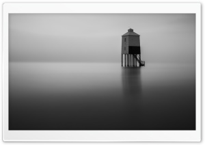 Burnham-on-Sea Low Lighthouse Black and White Photography Ultra HD Wallpaper for 4K UHD Widescreen desktop, tablet & smartphone