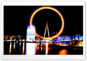 Burning London Eye Ultra HD Wallpaper for 4K UHD Widescreen desktop, tablet & smartphone
