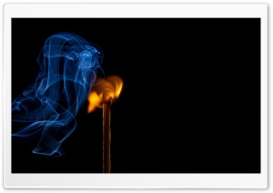 Burning Match with Smoke Ultra HD Wallpaper for 4K UHD Widescreen desktop, tablet & smartphone