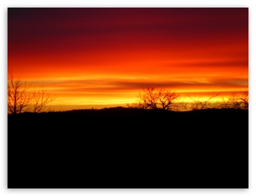 Burning Sunset UltraHD Wallpaper for Fullscreen 4:3 ;