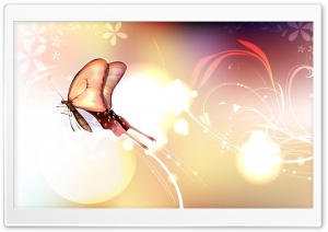 Butterflies Illustration Ultra HD Wallpaper for 4K UHD Widescreen desktop, tablet & smartphone
