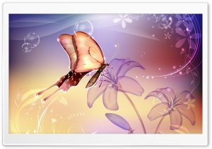 Butterflies Illustration 4 Ultra HD Wallpaper for 4K UHD Widescreen desktop, tablet & smartphone